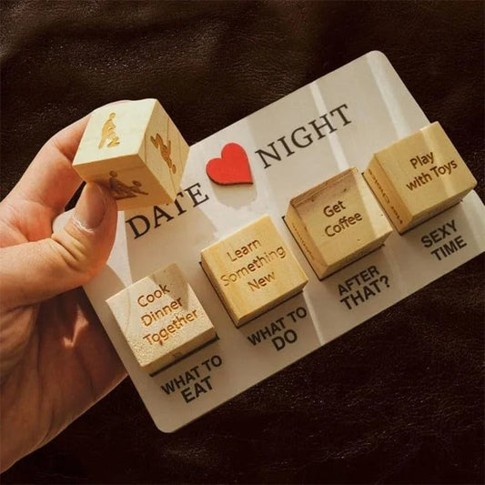 Date Night Dice after Dark Edition Date Night Wooden Dice Game for Couples Wood Reusable Couple Dice Funny Anniversary Date